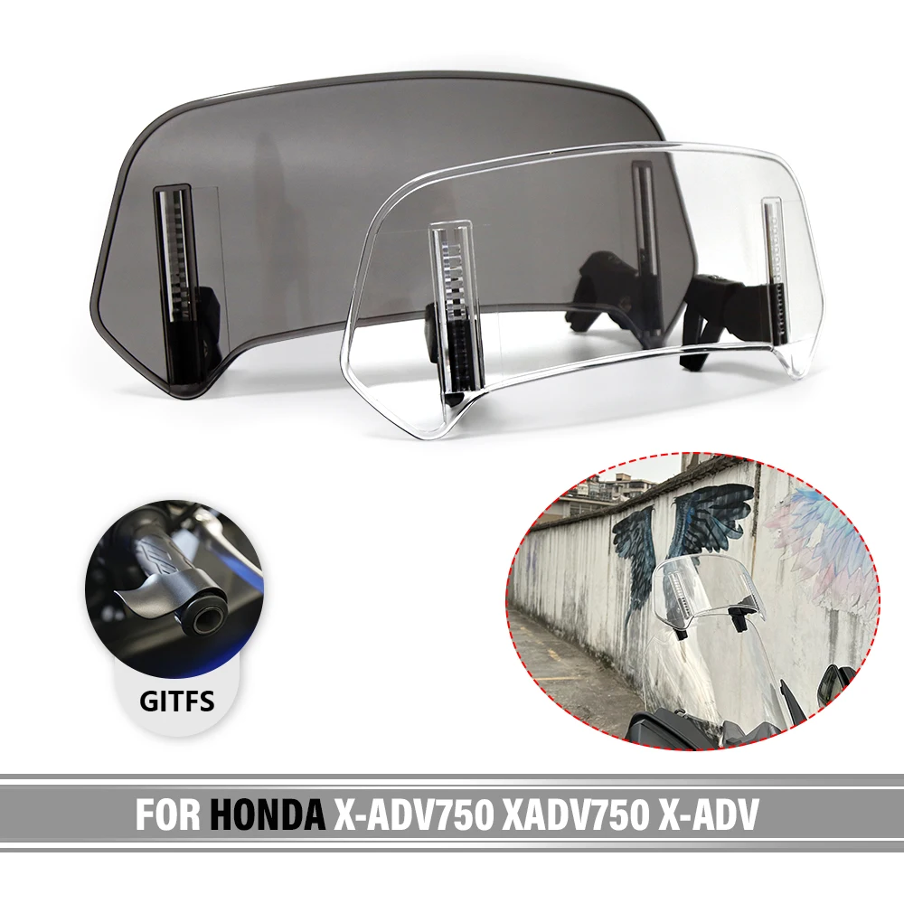 

Universal Motorcycle Windshield Extension Adjustable Spoiler Deflector For HONDA X-ADV750 XADV750 X-ADV Clamp-On Windscreen