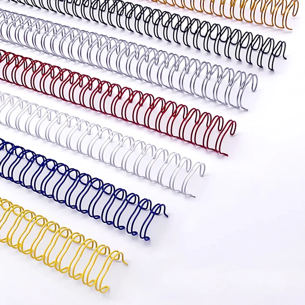 100pcs  Metal YO Double Coil Calendar Binding Coil Notebook Spring Book Ring Wire O Binding A4 Binders Double Wire Binding