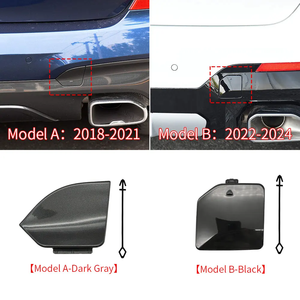 Car Rear Bumper Tow Hook Cover Cap Accessory Black  For BMW X3 M Series G01 M Sport 2018-2024 51128064834 51125A45EE2