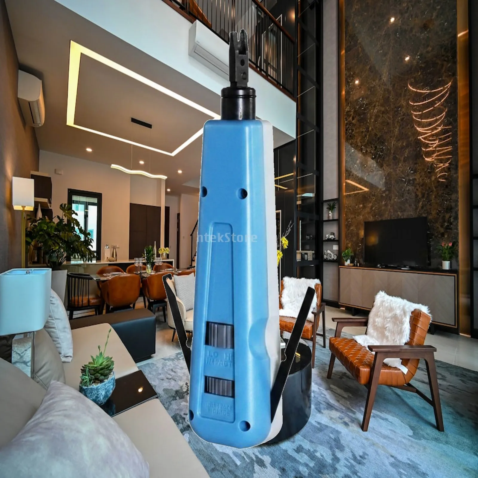 Punch down Tool Interchangeable Interchangeable Tips Network Impact Tool Multi-Functional for Technicians, DIY Enthusiasts