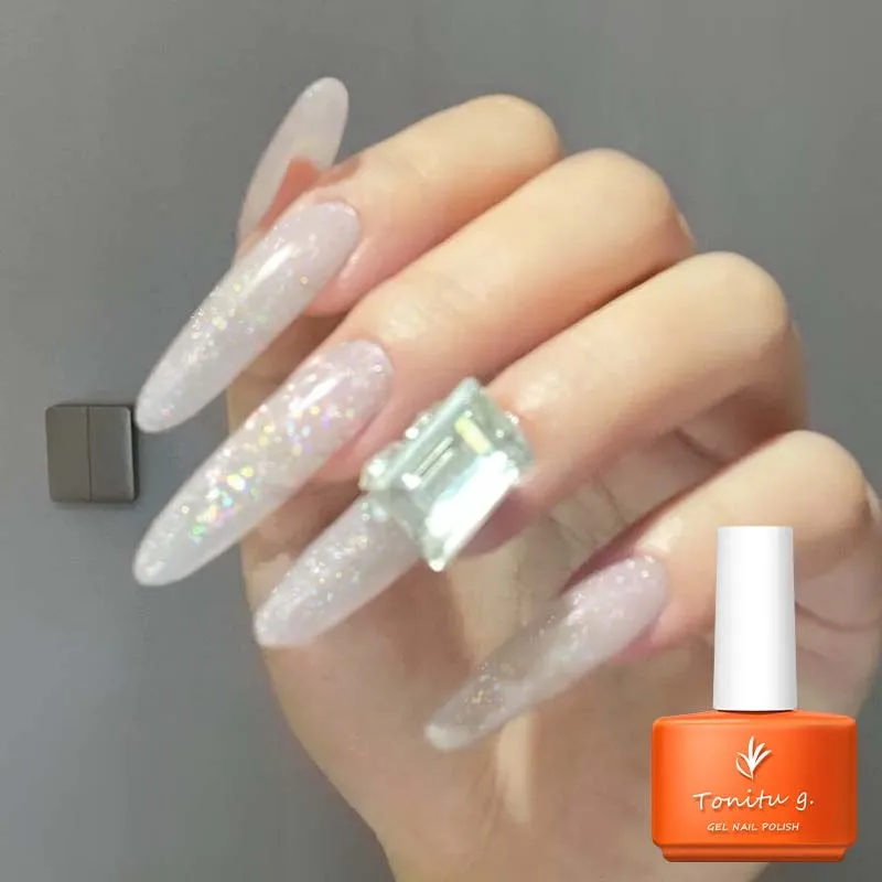 Semi-permanent Gel Nail Polish White Yellow Colors Soak Off UV LED Nails All Seasons Manicure Salon DIY at Home Nails Art Design