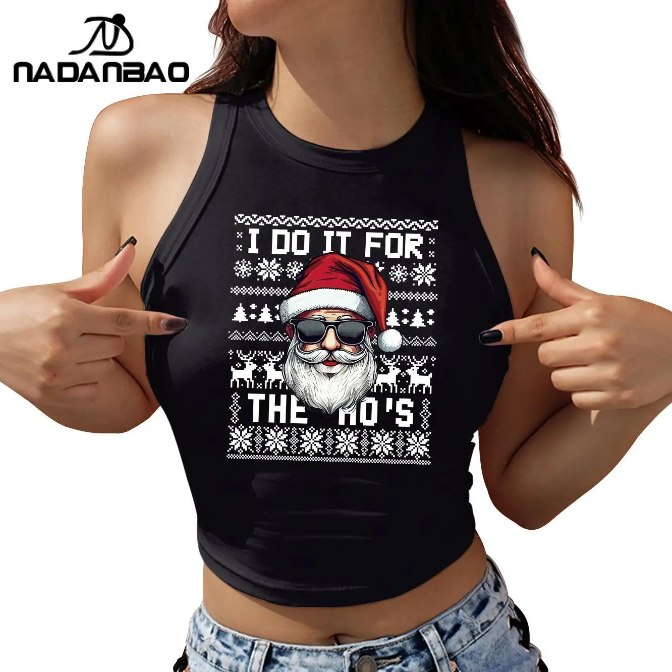 

Nadanbao Sexy Women Shoulder-Off Crop Top Casual Halloween Smiling Print Sleeveless Tank Tops Fashion Streetwear Orange T-Shirts