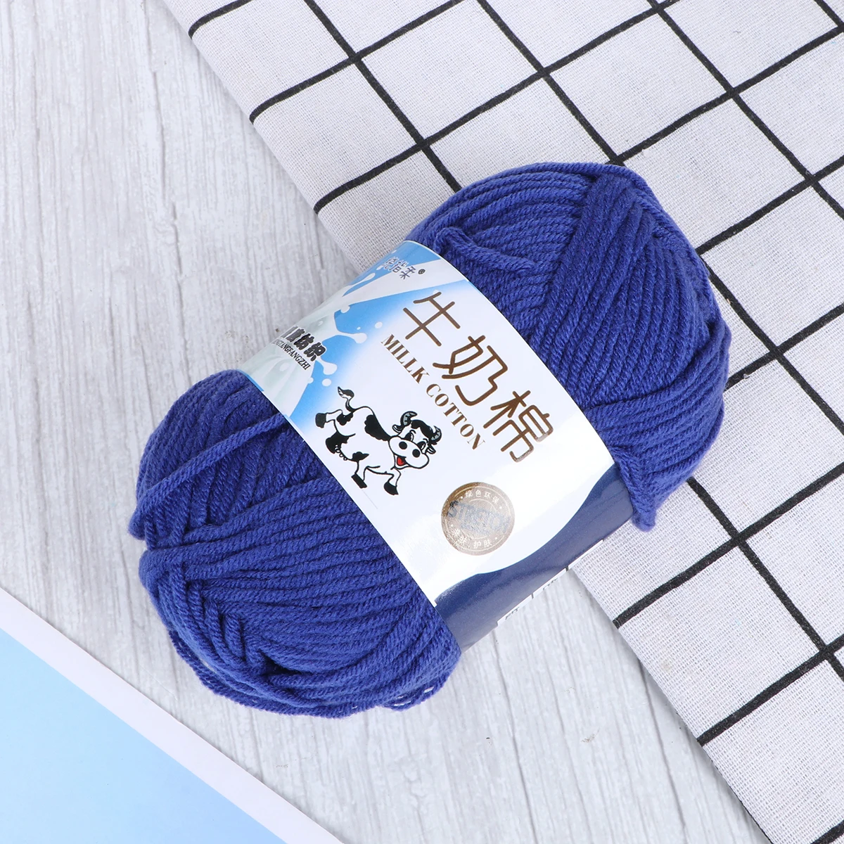 

50 G Milk Cotton Yarn Crochet Chunky for Hand Knitting Weave Bulky Crocheting Beginner Cream Office