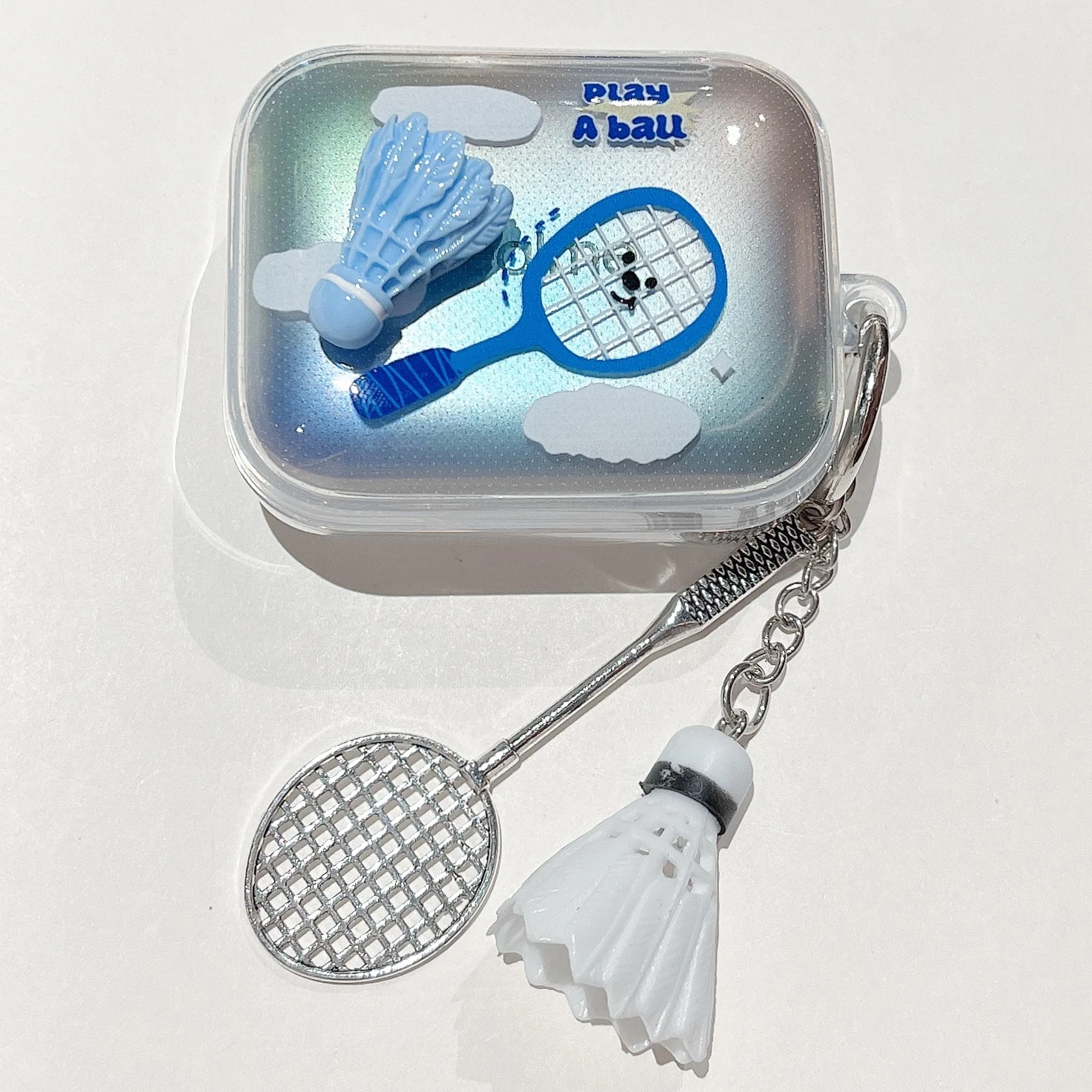 

Case for Realme Buds Air7 / 7Pro Cover for Realme Buds Air7 Cute Cartoon Flower Keychain Silicone Transparent Earphone Cover