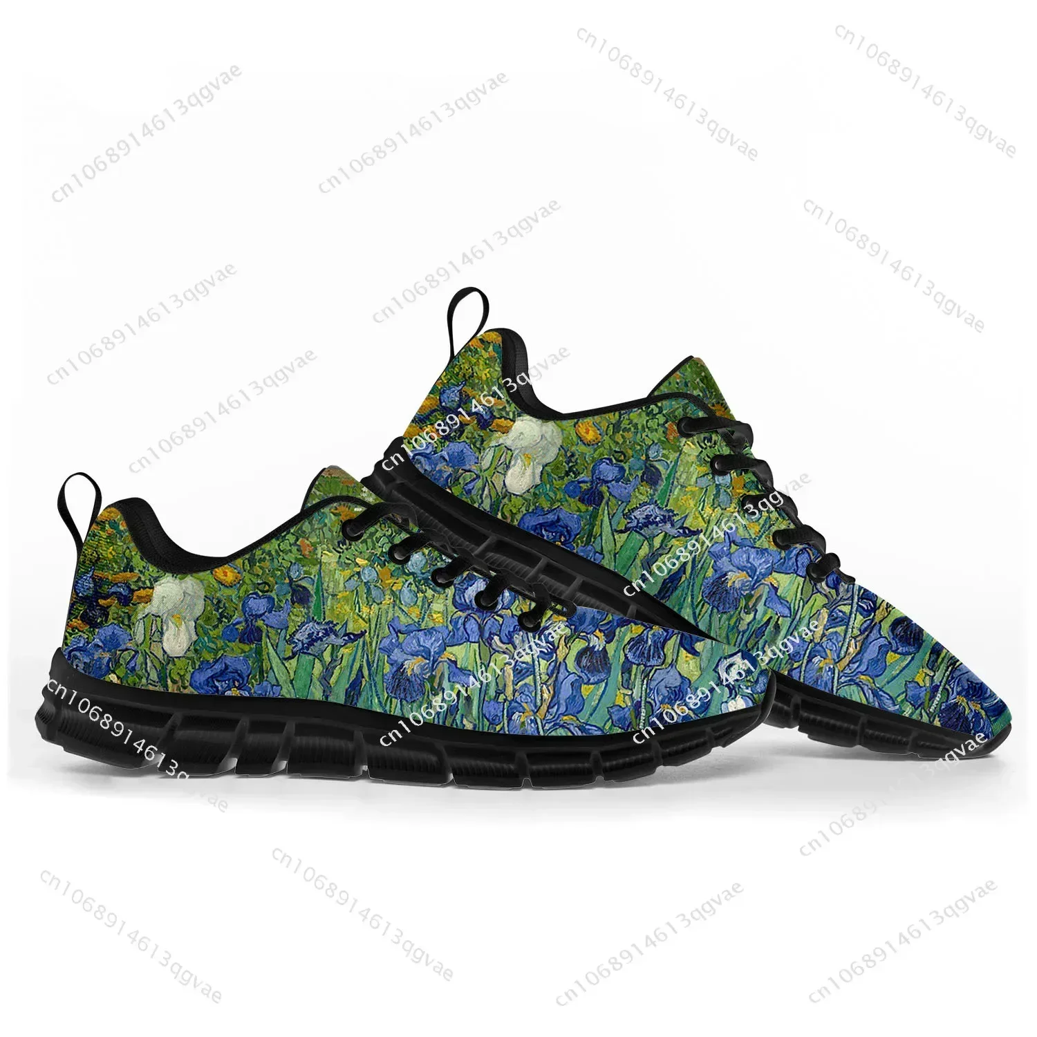 Van Gogh Oil Painting Iris Flower Sports Shoes Mens Womens Sneakers Custom High Quality Couple Shoes