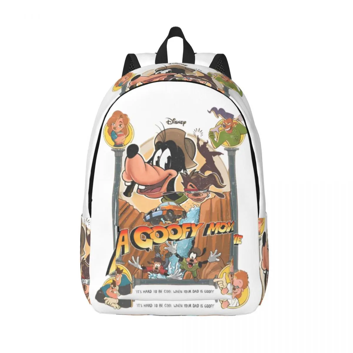 

A Goofy Movie Powerline Max Roxanne Bobby Backpack Men Women Teenage School Hiking Daypack Laptop Computer Canvas Bags Sports