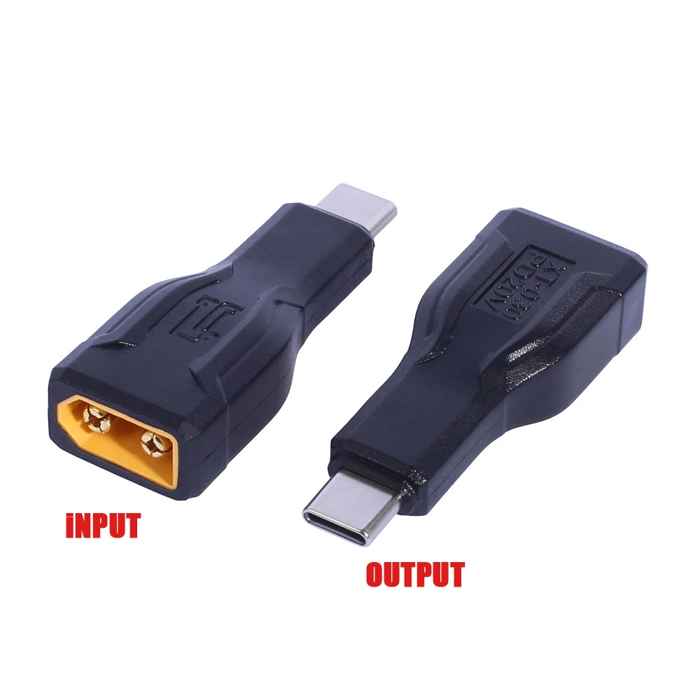 Typ C auf XT60 auf USB C Ladestecker Unidirektionaler Stromkonvertierungsadapter für Energiespeicher Power Solarpanels Modellflugzeuge – Detail 5