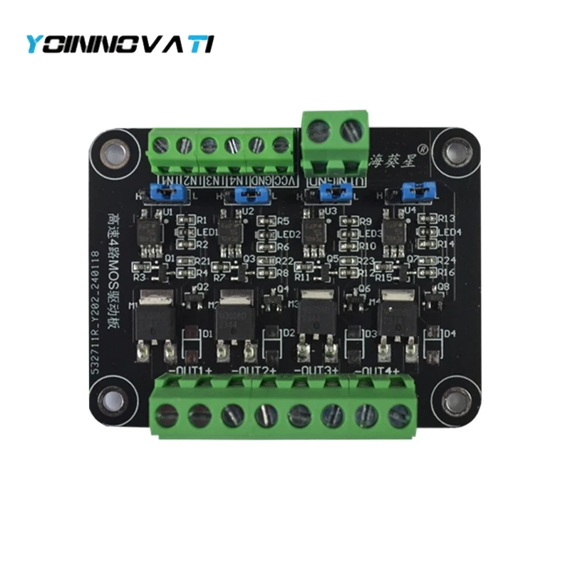 High-Speed 4-Channel N-Channel MOSFET Module Optocoupler Isolated Signal Amplification Control Board for PLC  Microcontrollers