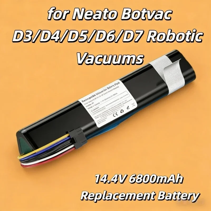 

14.4V 6800mAh Original Replacement Battery for Neato Botvac D3 D4 D5 D6 D7 Robotic Vacuums Compatible with 945-0225 205-0011