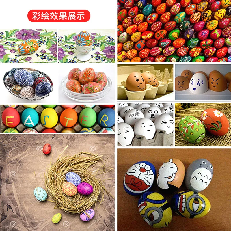 10pcs/lot Unpainted Wooden Fake Eggs Easter Egg Bulk for Children DIY Game Toy Foods