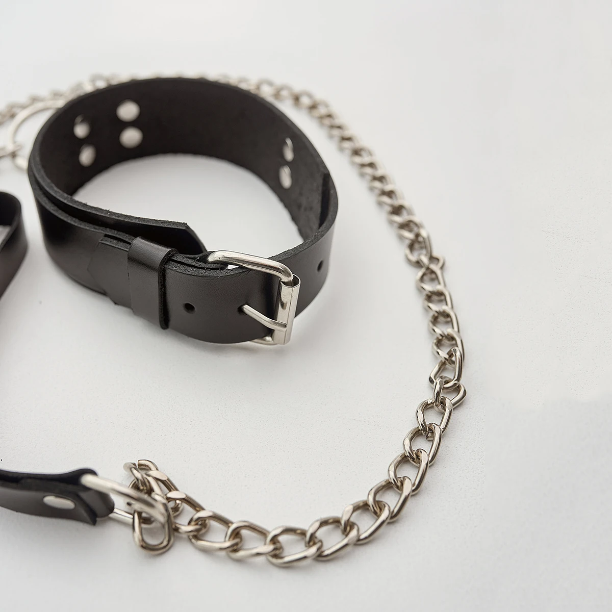 Leather Collar Leather Collar With O-ring Choker Collar Leather Collar Choker With Leash and O-ring BDSM Collar With Leash