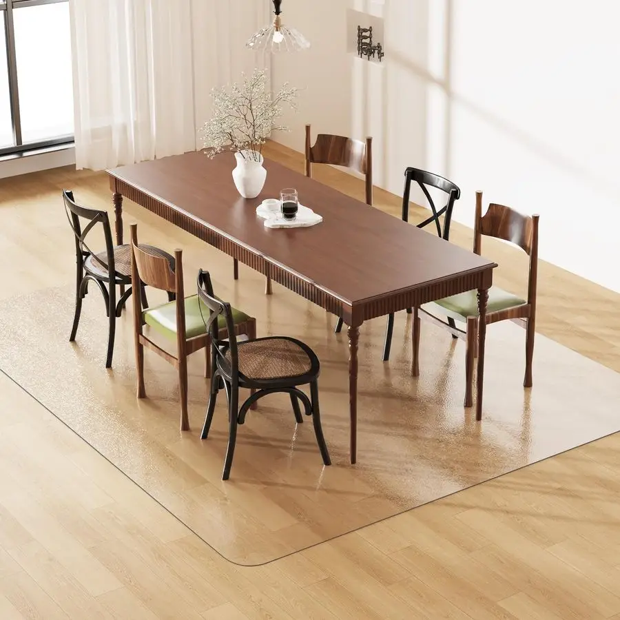 

Mat for Home, 5x7 Upgraded Clear Area Rug for Dining Room, NonSlip Hard Floor Living Room, PVC Waterproof Vinyl Floor Protector