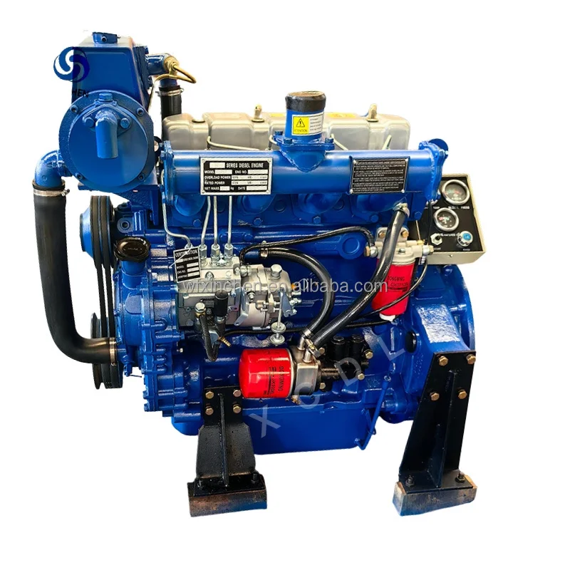 For Weichai Ricardo ZH4100ZC ZH4100 55HP 1800RPM 4 Cylinder 4 Stroke Water Cooled Marine Diesel Engine Assembly with Starter