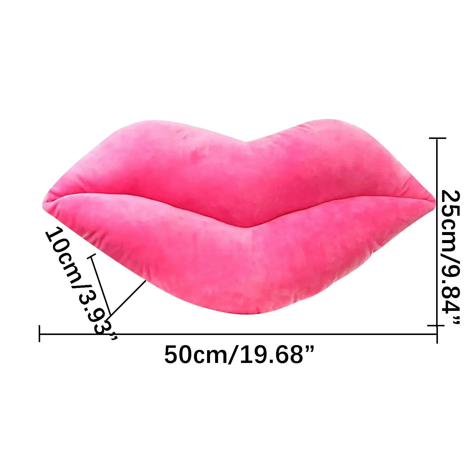 Valentine\'S Day Pink Lips Shaped Pillow Couple Plush Cushion Pillow Festival Celebration Party Supplies Romantic Gifts DIY 2024