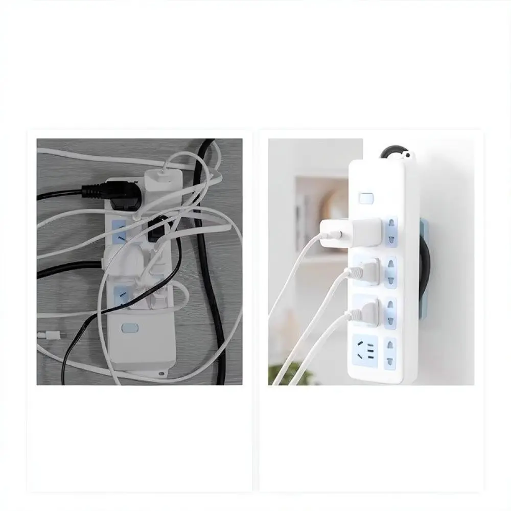 Universal Wall Mount Power Strip Holder Router Storage Bracket Cable Organizer Management Tool For Home Office Desk