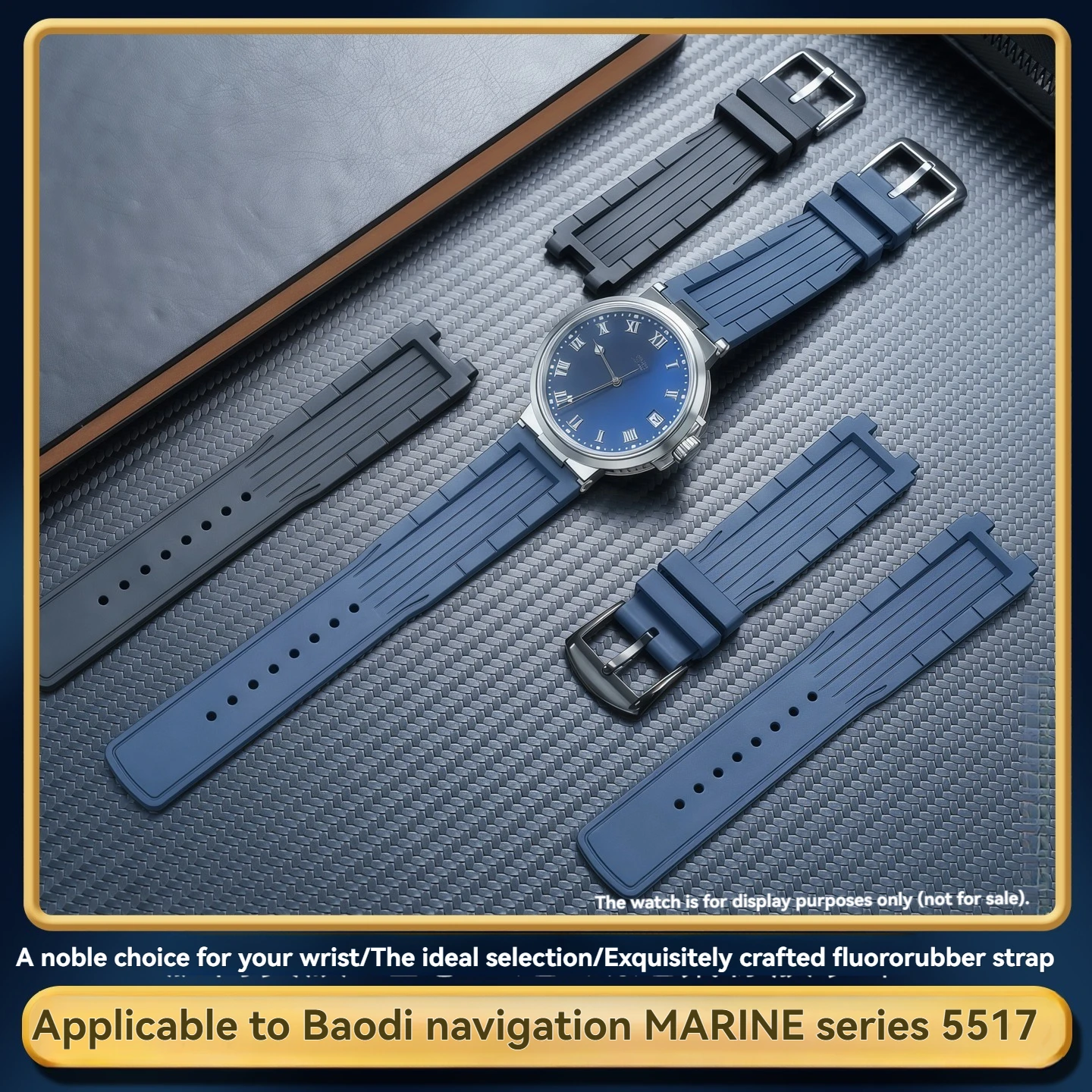 Suitable for Breguet MARINE Series 5517 modified fluorine rubber watch strap accessories men's bracelet accessories