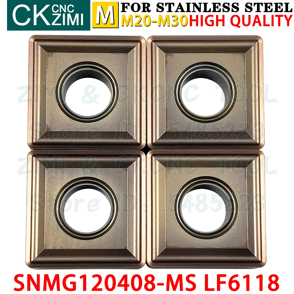 SNMG120408-MS LF6118 SNMG 120408 MS LF6118 Carbide Inserts External Turning Inserts Tools CNC Metal Lathe Turning Cutting Tools