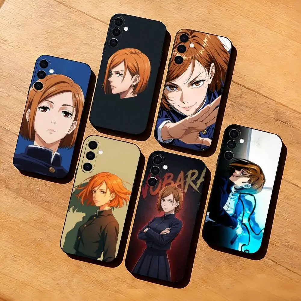 

Nobara Kugisaki Jujutsu Kaisen Phone Case For Samsung Galaxy A73,A72,A71,A70,A53,A52,A51,Soft Silicone Black Cover