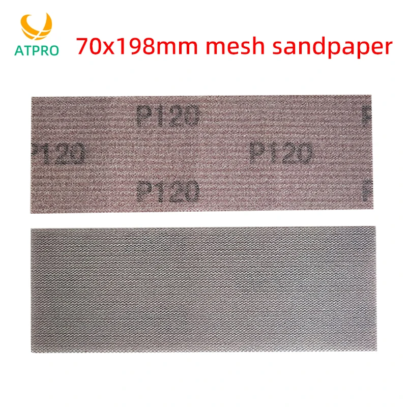 Rectangular Dry Grinding Mesh Sand 70×198mm Hand Planing Mesh Sand Car Putty Large Area Grinding Board Flocking Abrasive