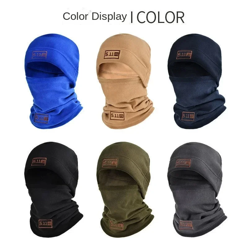 Balaclava coral polar do velo para homens, máscara facial, aquecedor de pescoço, Gorros, cabeça térmica, lenço esportivo tático, bonés de esqui,