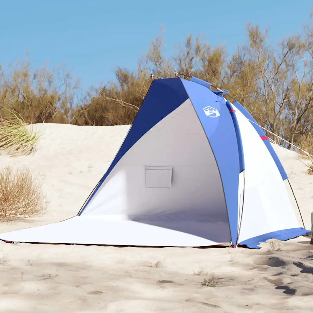 Azurblaues Strandzelt 268x223x125 cm 185T Polyester Lichtundurchlässig Wasserdicht Winddicht Campingzelt für Festival Wandern Backpacking Camping Angeln