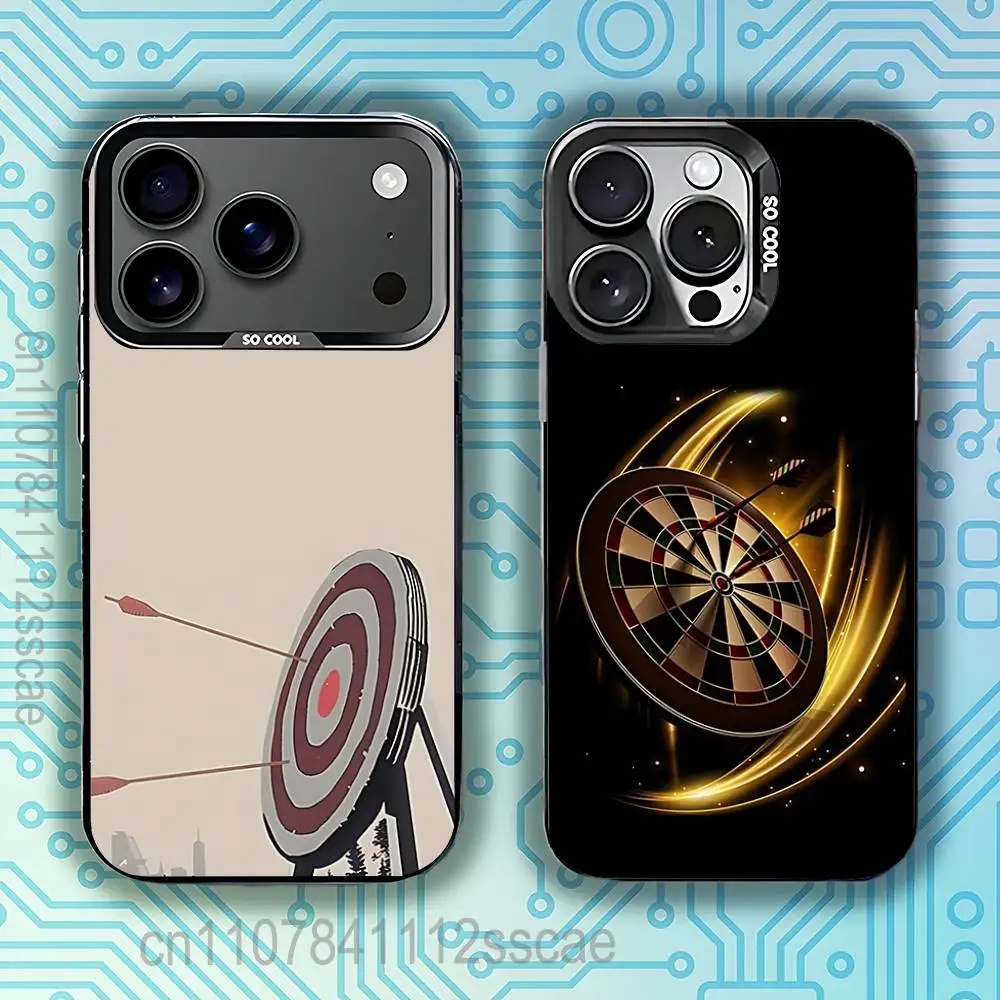 

Черный чехол для телефона Darts art, совместимый с iPhone 17, 16, 15, 14, 13, 12, 11, Pro, Max, Plus, E, Air, Mini