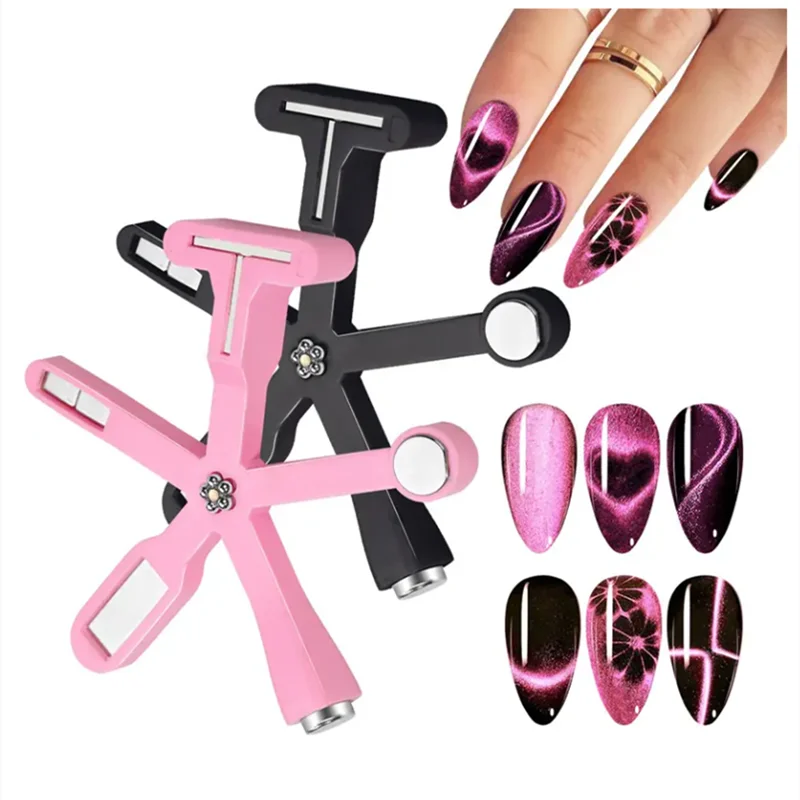 6-IN-1 Strong Magnetic Stick for Cat Eye Polish Black Nail Magnet Tool Magnet Pen Nails Art Design Glitter Effect Manicure Tools image 3