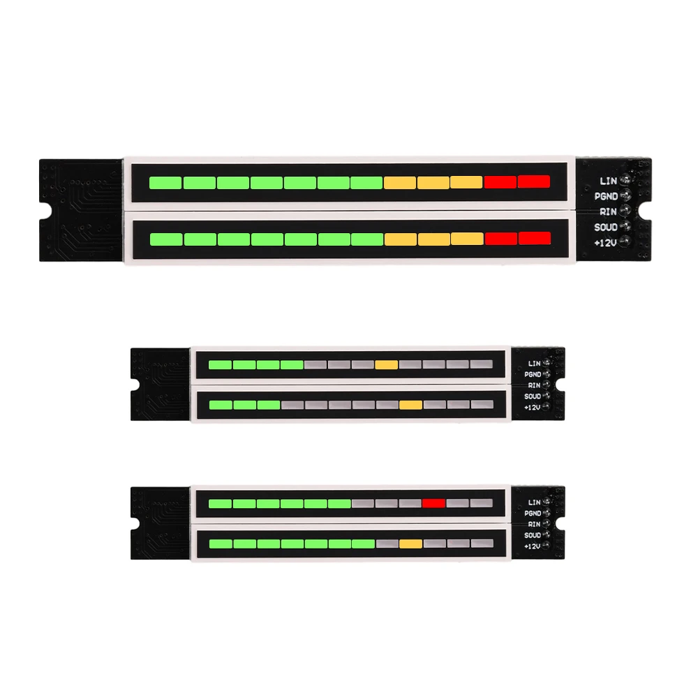 Mini Doppel Dual 12-bit LED Musik Ebene Anzeige Modul Einstellbar Licht Geschwindigkeit VU Meter Stereo Verstärker Bord mit AGC Modus – Detail 2