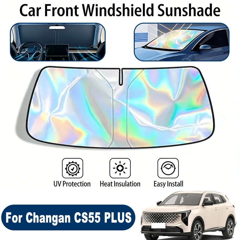 

Windshield Sun Shade For Changan CS55 PLUS Foldable UV Reflective Front Window Sun Protection Cover Accessories