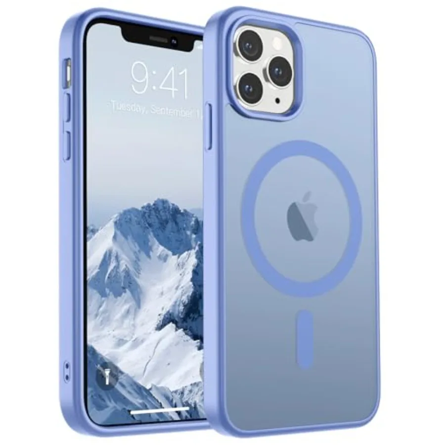 

Magnetic for iPhone 11 Pro Max Case Compatible with MagSafe (Military Grade Drop Protection) Translucent Matte Shockproof Phone