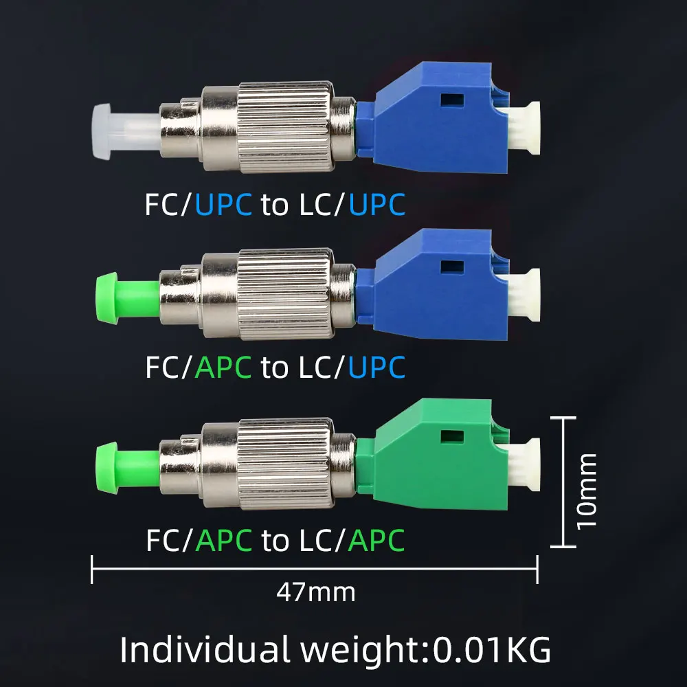 Fiber optic converter adapter round to small square connector coupler flange SC/FC/ST/LC male and female optical power meter