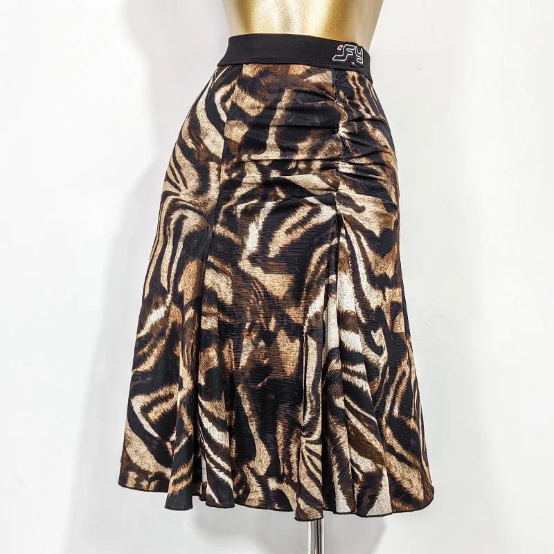 Pratique de la danse latine orm National Stand f jupe bidirectionnelle minceur fendu f jupe été Yoga Fitn vêtements