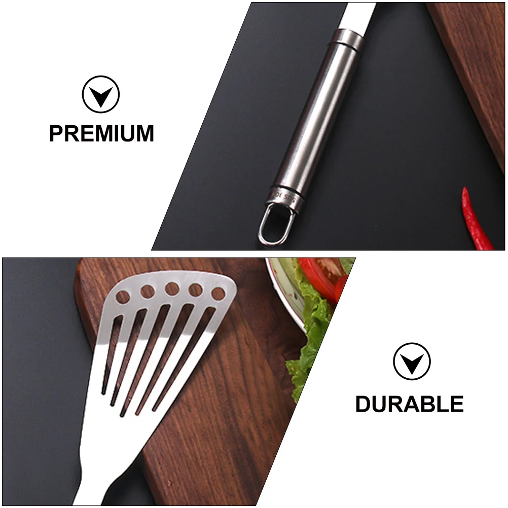 1 قطعة مجرفة الأسماك الفولاذ المقاوم للصدأ مشقوق القلي ملعقة النفط استنزاف غير لاصقة أداة الطبخ ل ستيك عجة الفطائر المطبخ #2