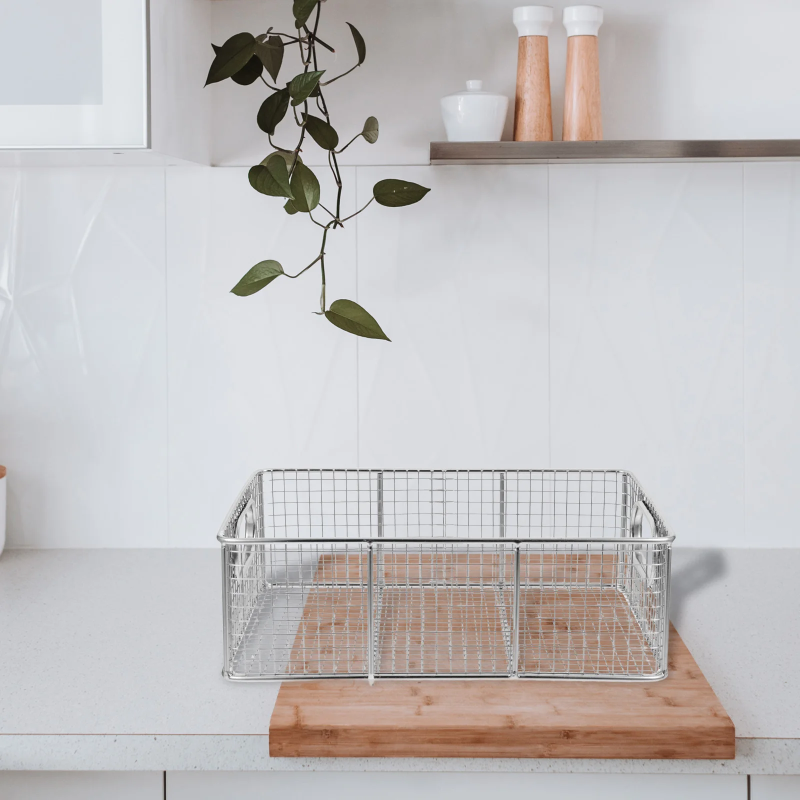 

Stainless Steel Frying Basket With Long Handle For Hot Pot Potato Chips Cooking Mesh Strainer Kitchen Tool