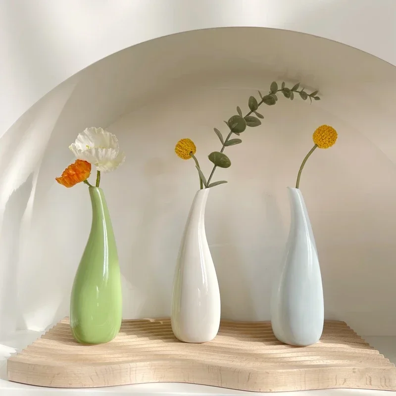 Ins Nordic Ceramic Vase Dried Flower Arrangement Vase Living Room Dining Table Home Decorations Photo Props