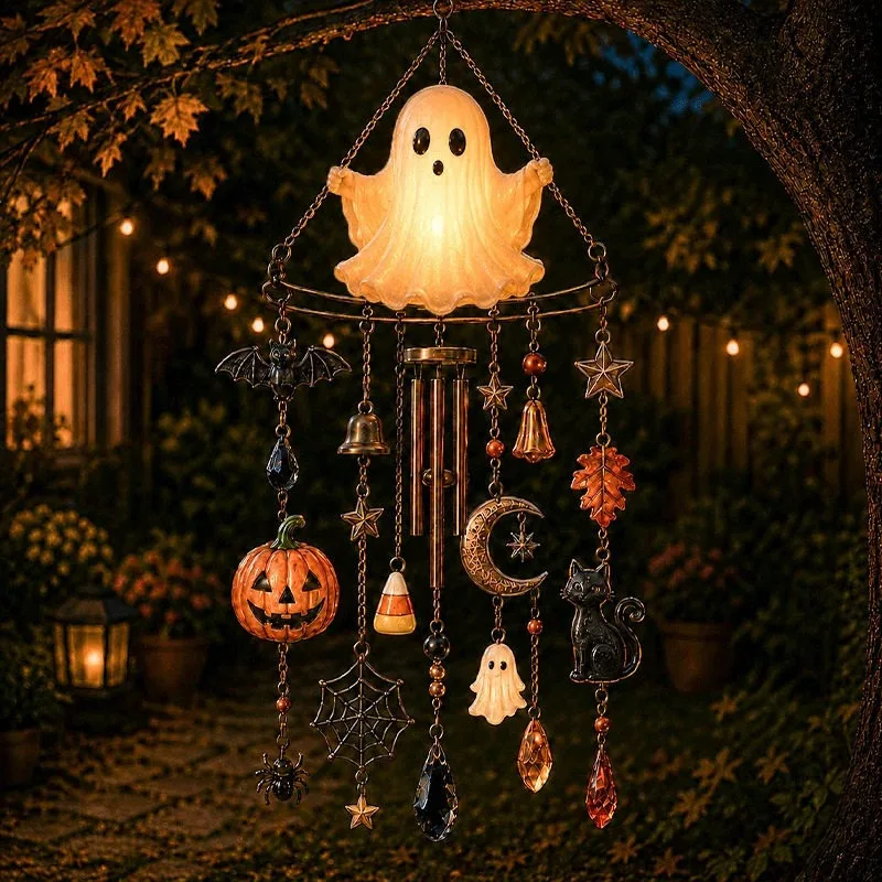 Halloween Explosion Sunshine Catcher Ghost Wind Chimes, Spot