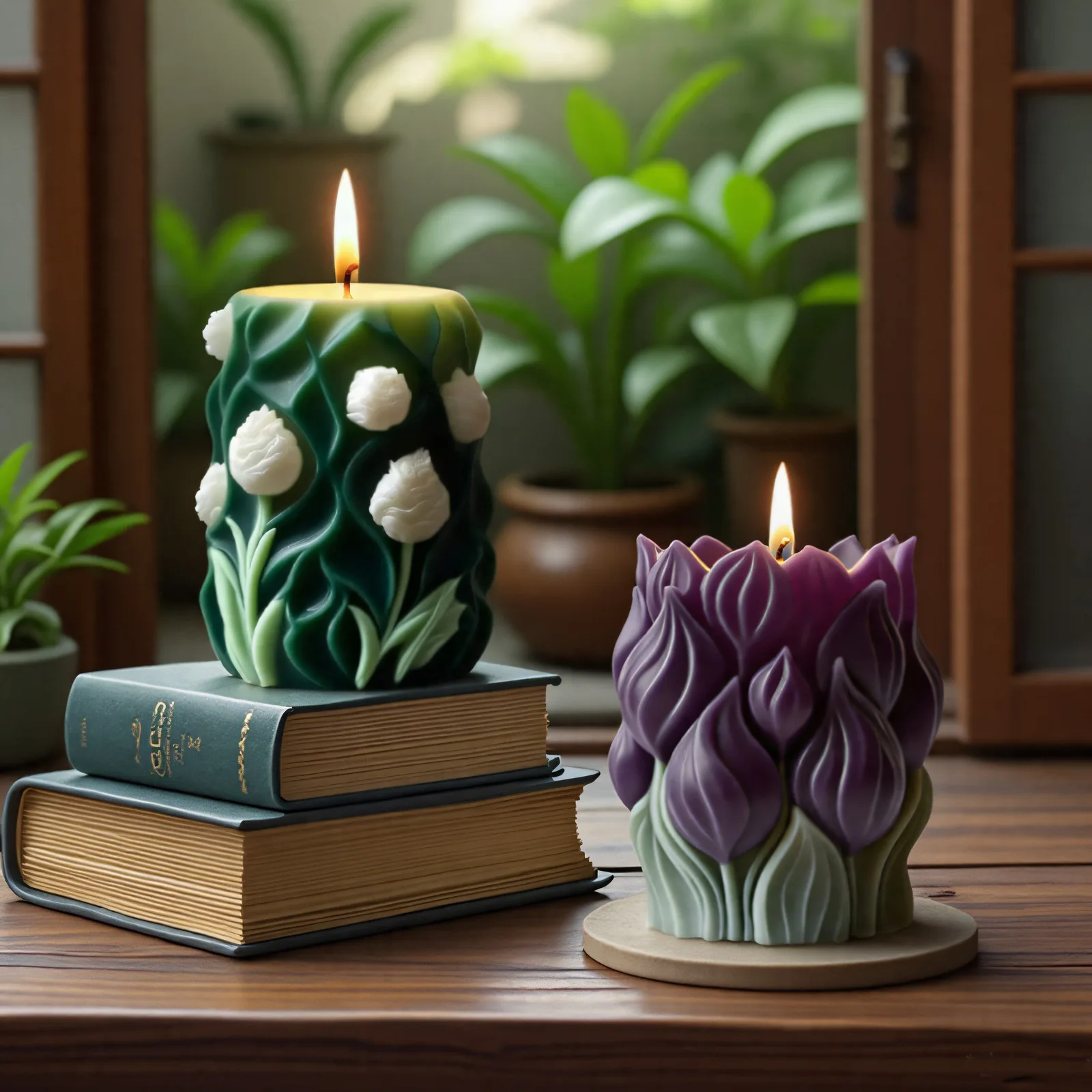 

Cylindrical Tulip Aromatherapy Candle Mold DIY Flower Ornament Handmade Gypsum Resin Soap Candle Making Tools