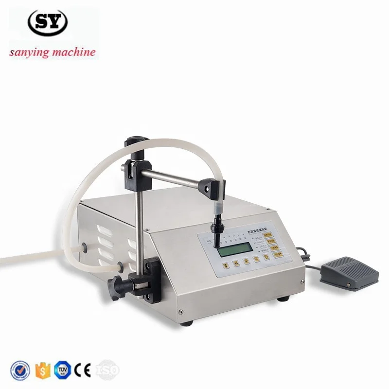 SY GFK-160 Small Digital Control Water Beverage Oil Filler Volumetric Liquid Bottle Filling Machine