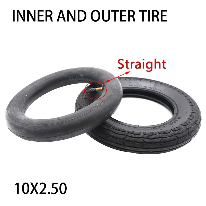 10X2 Inches TiresElectric Scooter Tyres Thicker Inflation Wheel  Outer Inner Tube Pneumatic