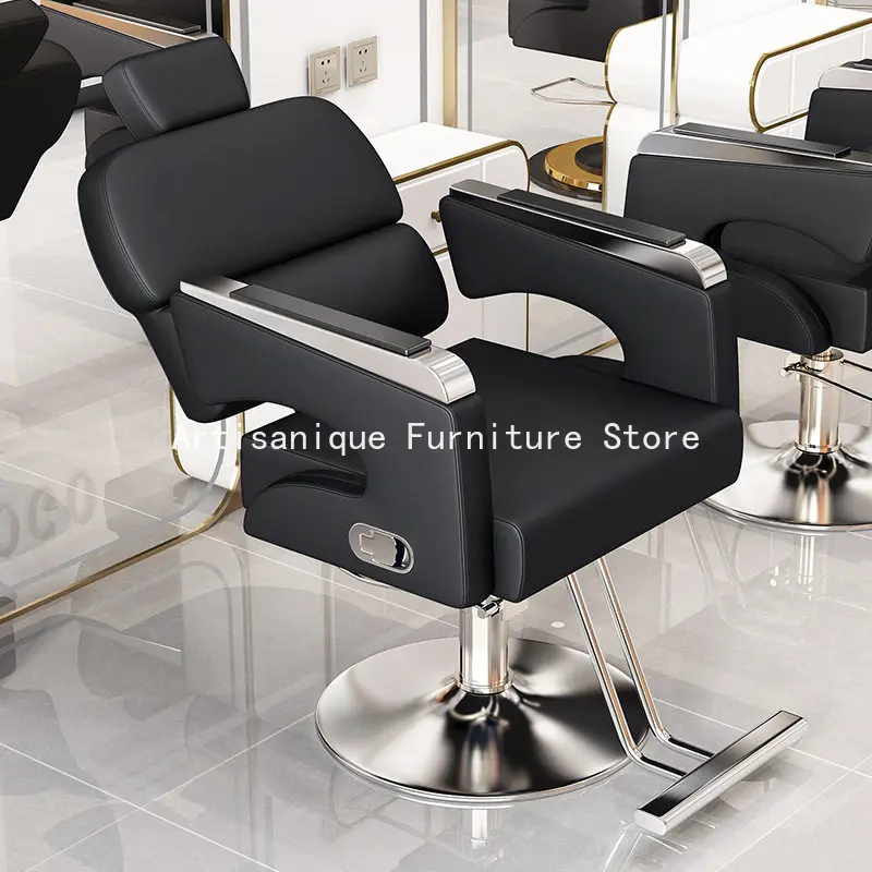 Swivel Rotating Barber Chair Light Luxury Hydraulic Salon Chair Large Capacity Nordic Poltrona Barbiere Barbershop Equipment