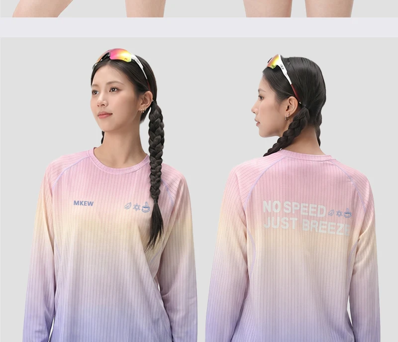 MKEW Damen-Langarm-Mountainbike-Sweatshirt, Sommer-Schnelltrocknendes Downhill-Radtrikot/Laufshirt, T-Shirt für den täglichen Arbeitsweg – Detail 29