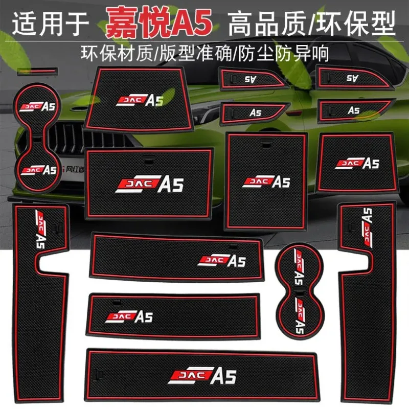 

Car Door Groove Mat Cup Mat for JAC A5 Center Console Storage Box Mats Auto Gate Slot Cup Holder Pad