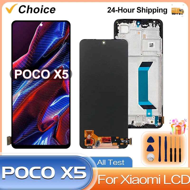 Display For Xiaomi Poco X5 5G LCD Touch Screen Digitizer For Xiaomi Poco X5 Display 22111317PG 22111317PI LCD Repair Parts