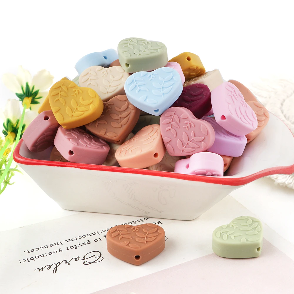 5Pcs Silicone Focal Beads Rose Tulip Leaf For Jewelry Making DIY KeyChain Necklace Bracelet Handmade Accessories