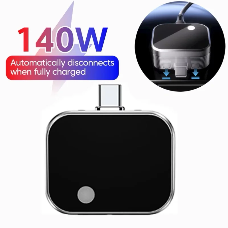 140W NEW Intelligence Full Charge Auto-Disconnect Charging Adapter Type-C Fast Charging Connector for Mobile Phone Tablet Laptop