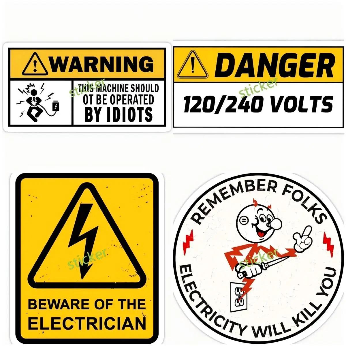 

Danger Electric Decal Car Stickers Fashionable Simple Logo Design Decals Waterproof Scratch-proof Vinyl Car Wrap