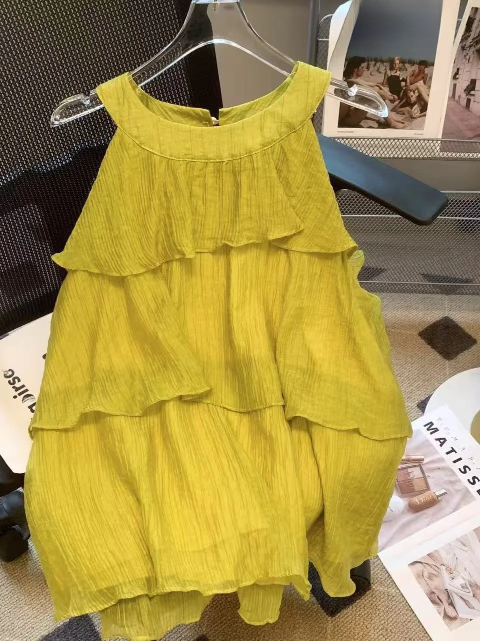 

Женский жилет Bustling Sle с открытыми плечами, милый свободный крой, летняя верхняя одежда, топ Ne Hanging White irt