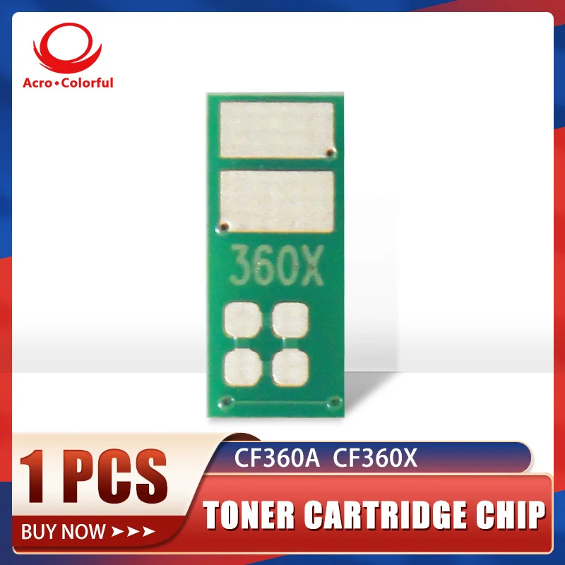 Chip compatível cf360a cf360x de toner para hp cor laserjet empresa m552dn m553n m577f cartucho 508a 508x