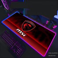 M-MSI Mouse Pad Mousepad Rgb  Mouse keyboard Pad Gaming Backlight Pc Accessories Gamer Keyboard Backlit Mat Desk Protector Mats Xxl Large Anime