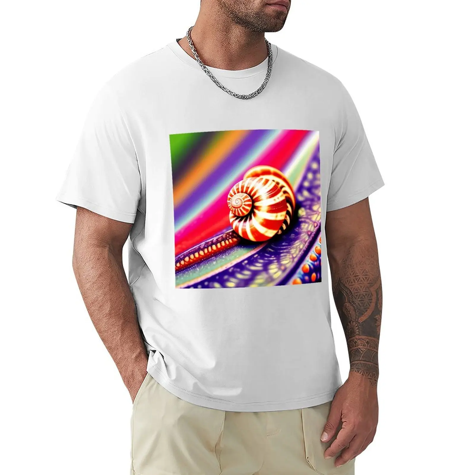 

Cute Snail Art- Trails & Patterns T-Shirt sublime shirts graphic tees oversized t shirts for men